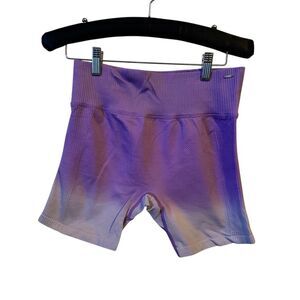 PINK Victoria's Secret Purple Ombre Seamless Bike Shorts Size Medium Athletic Ac